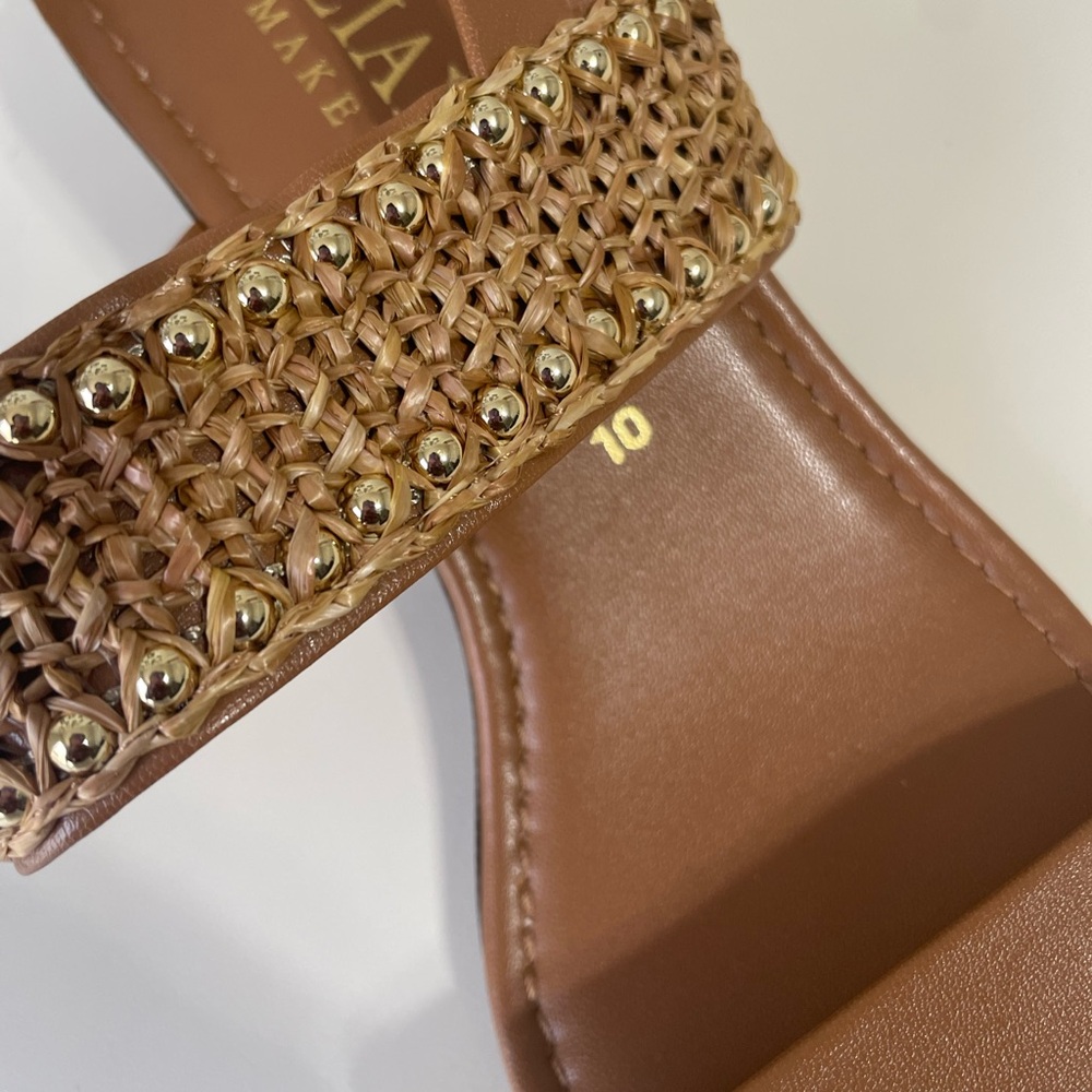Italian Shoemakers Caramel Sandal with Block Heel - Picture 4 of 6